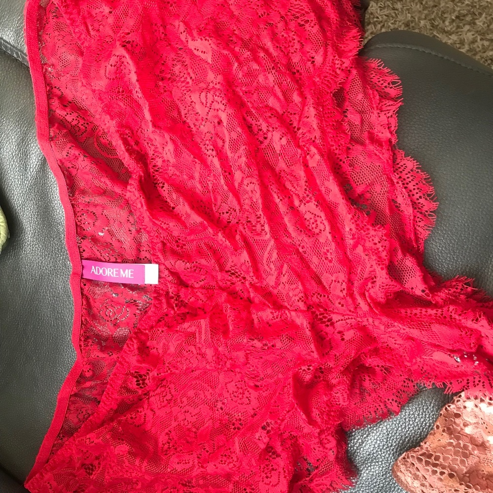 Adore Me panty. Size 2X. New and never worn. Red.